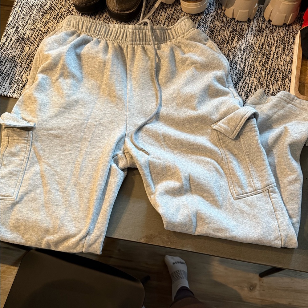 Gray Cargo Sweats